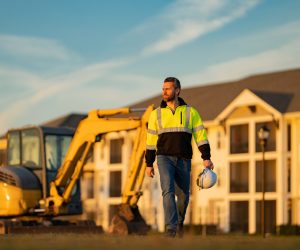 Builder,On,Excavator.,Builder,Worker,With,Excavator.,Builder,In,Helmet.