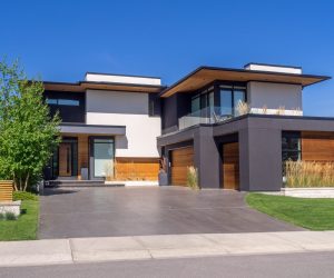 Luxury,House,At,Sunny,Day,In,Calgary,,Canada.